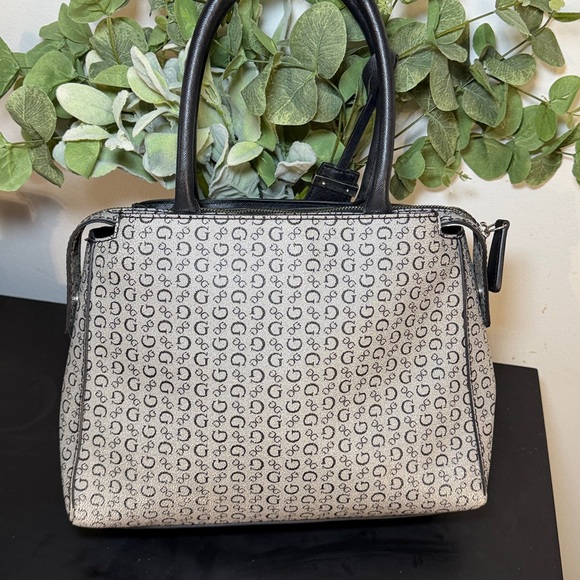 Guess LASKIN SATCHEL Black Satchel Handbag Purse - Picture 9 of 13